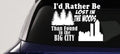 Lost in Woods Decal Car Truck Sticker Nature Lover Hiking Hunting