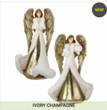 12" RESIN RENAISSANCE ANGEL SET OF 2-0