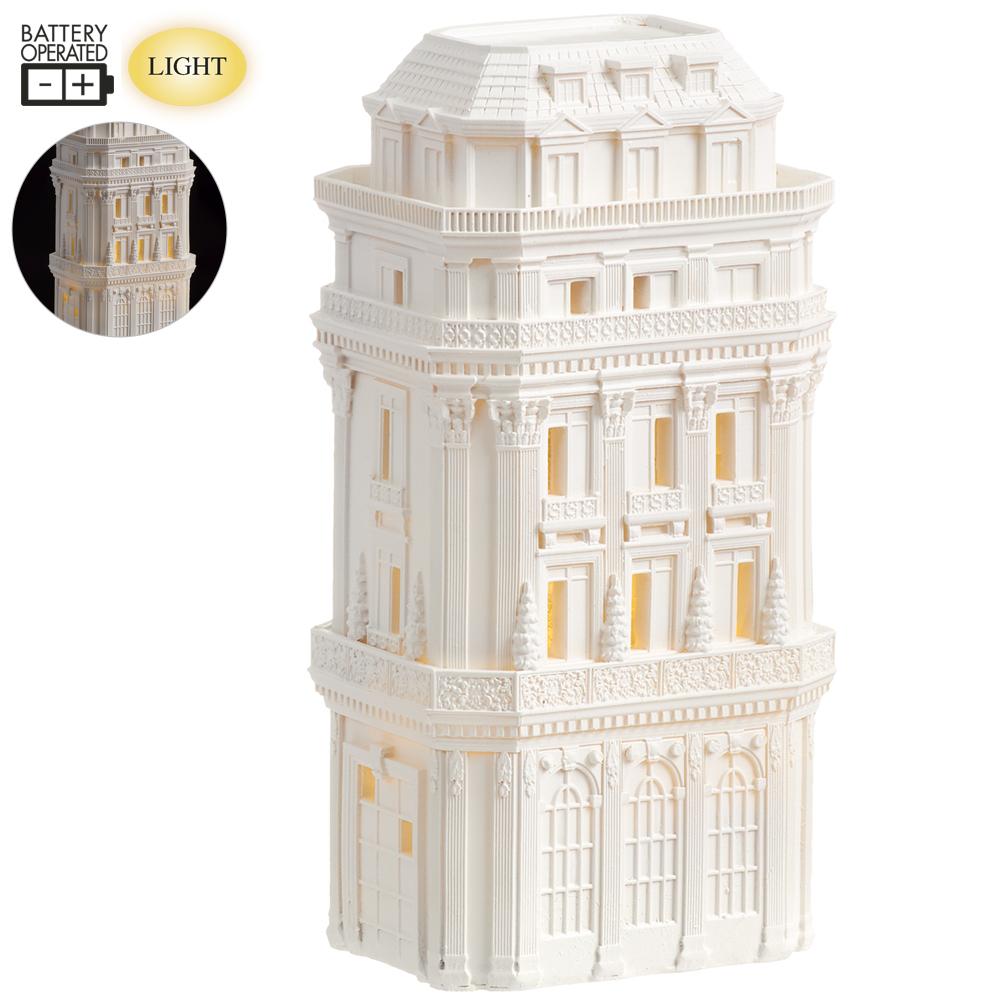Royal Court Collection - 9" Battery Operated Fifth Avenue Masion With Light-0